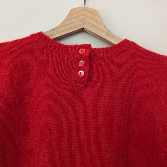 Vintage Shetland Wool Embroidered Teddy Bear Sweater Vest - Picture 7 of 13